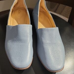 Clarks Light Blue Flats